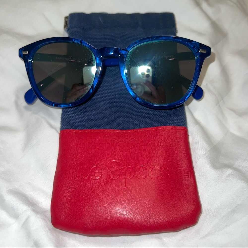 le Specs Bandwagon Sunglasses In Blue